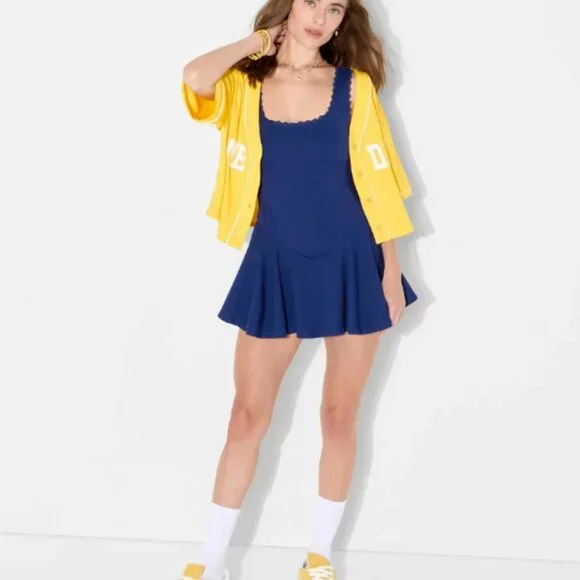 Wild Fable Women's Game Day Lace Drop Waist Mini Skater Dress - Picture 3 of 3